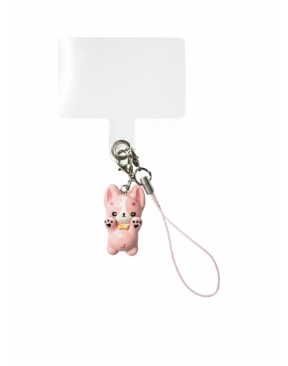 Pink Dog Charm Handmade Phone Lanyard &amp; Charm Accessory Chronic Rare Invisible Illness Awareness &amp; Support