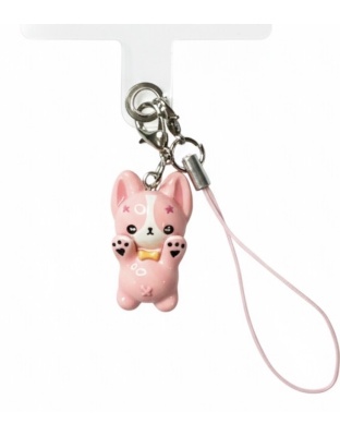 Pink Dog Charm Handmade Phone Lanyard &amp; Charm Accessory Chronic Rare Invisible Illness Awareness &amp; Support