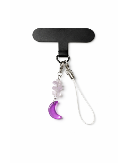 Purple Moon Charm Handmade Phone Lanyard &amp; Charm Accessory Chronic Rare Invisible Illness Awareness &amp; Support