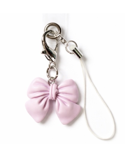 Pink Bow Charm Handmade Phone Lanyard &amp; Charm Accessory Chronic Rare Invisible Illness Awareness &amp; Support