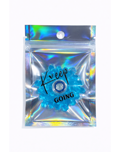 Blue Keep Moving Calming Fidget Spinner – Anxiety Relief Sensory Toy Chronic Illness Rare Diseases Disability &amp; Awareness Support
