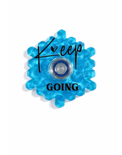Blue Keep Moving Calming Fidget Spinner – Anxiety Relief Sensory Toy Chronic Illness Rare Diseases Disability &amp; Awareness Support