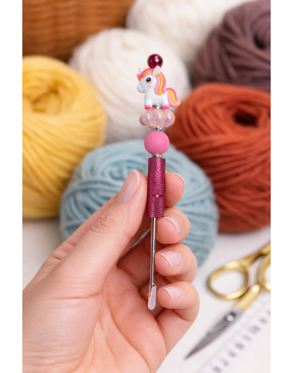Handmade Pink Unicorn Seam Ripper For Crafter Support Chronic, Rare&amp; Invisible Illness Awareness