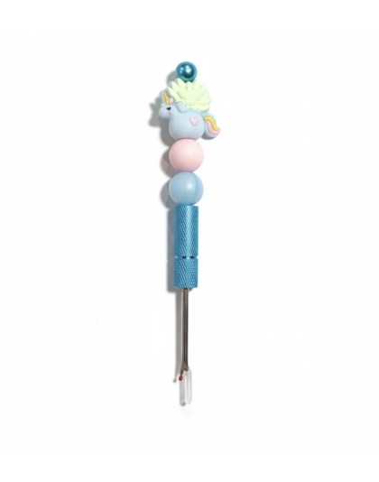 Handmade Pink Teal Unicorn Planter Seam Ripper For Crafter Support Chronic, Rare&amp; Invisible Illness Awareness