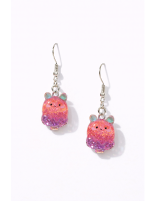 Handmade Glittery Pink Purple Popsicle Dangling Earrings Supporting Awareness for Chronic Rare and Invisible Illnesses