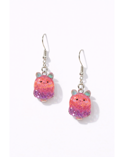 Handmade Glittery Pink Purple Popsicle Dangling Earrings Supporting Awareness for Chronic Rare and Invisible Illnesses