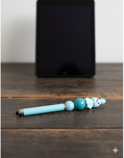 Handmade Teal Octopus Stylus Cute, Fun &amp; Full of Heart Support &amp; Awareness Rare Chronic Illness