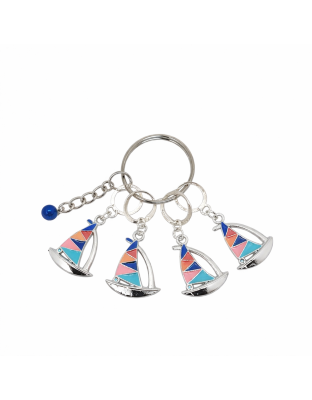 Handmade Rainbow Sailboats Awareness Stitch Markers Supporting &amp; Spreading Awareness Chronic Rare Disease